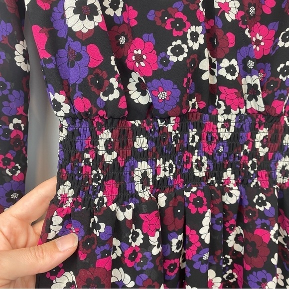 Michael MK • Floral Georgette Wrap Dress - Picture 8 of 16